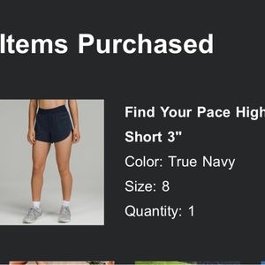 Lululemon - Find your pace high-rise shorts